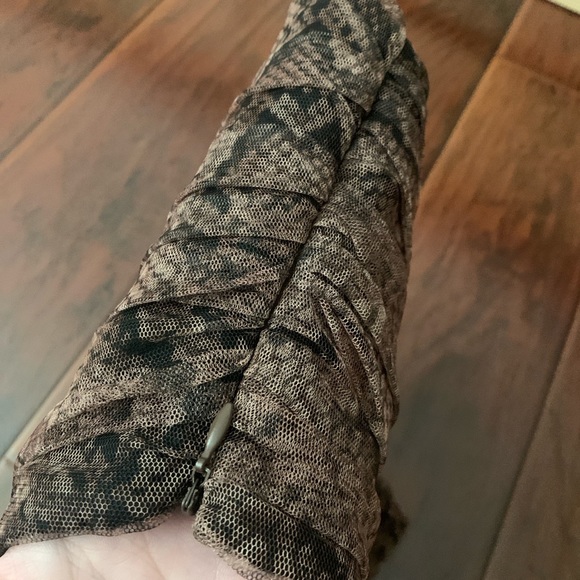 Zara Tulle Snakeskin Tube Corset Top - Picture 3 of 4